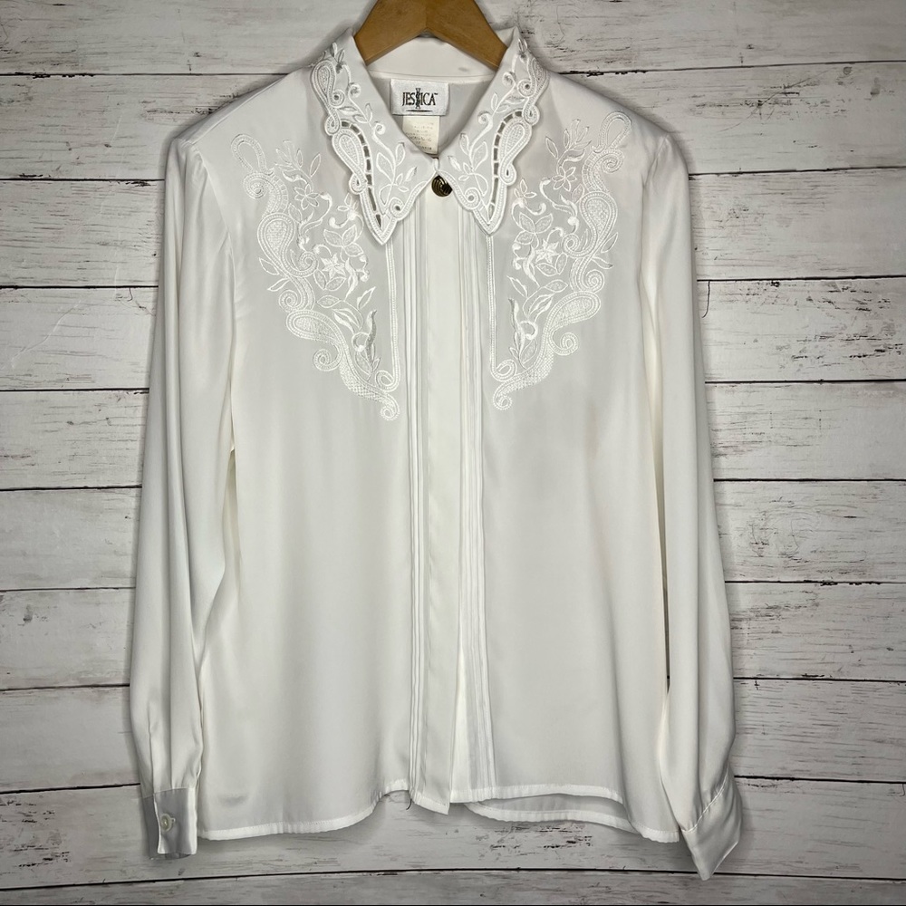 Vintage embroidered western boho blouse
